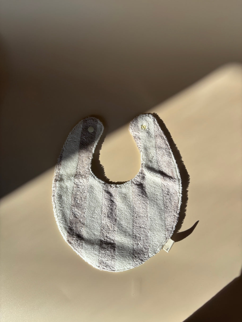 Babero rayas turquesa y beige