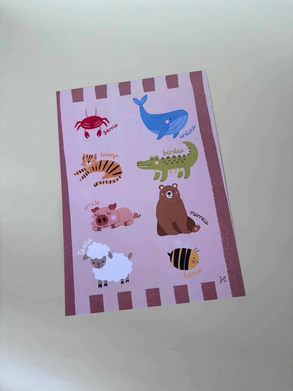Lámina colores animales