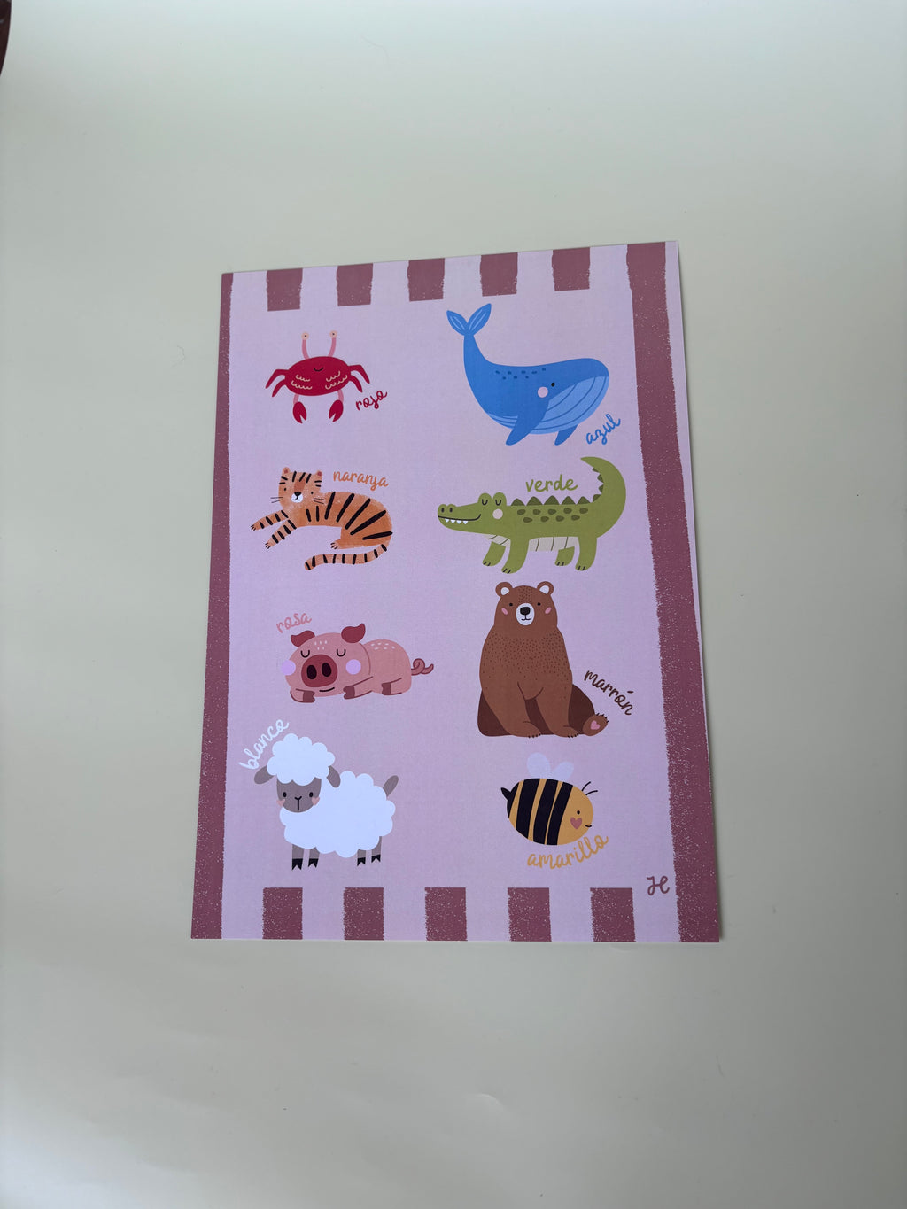 Lámina colores animales